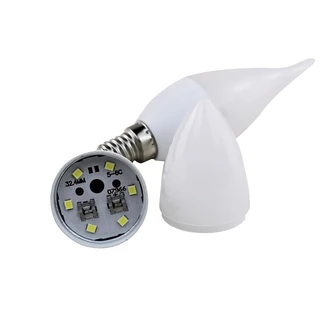 E14 หลอดไฟ led E27 led โคมไฟโคมระย้า หลอดไฟเทียน 3W โคมไฟไฟตกแต่ง Warm White ประหยัดพลังงาน