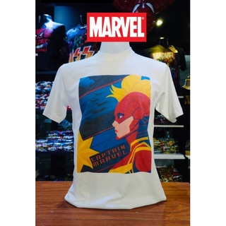 เสื้อยืดMarvel_ลิขสิทธิ์แท้CaptrinMarvelสีขาว(mvx-063)