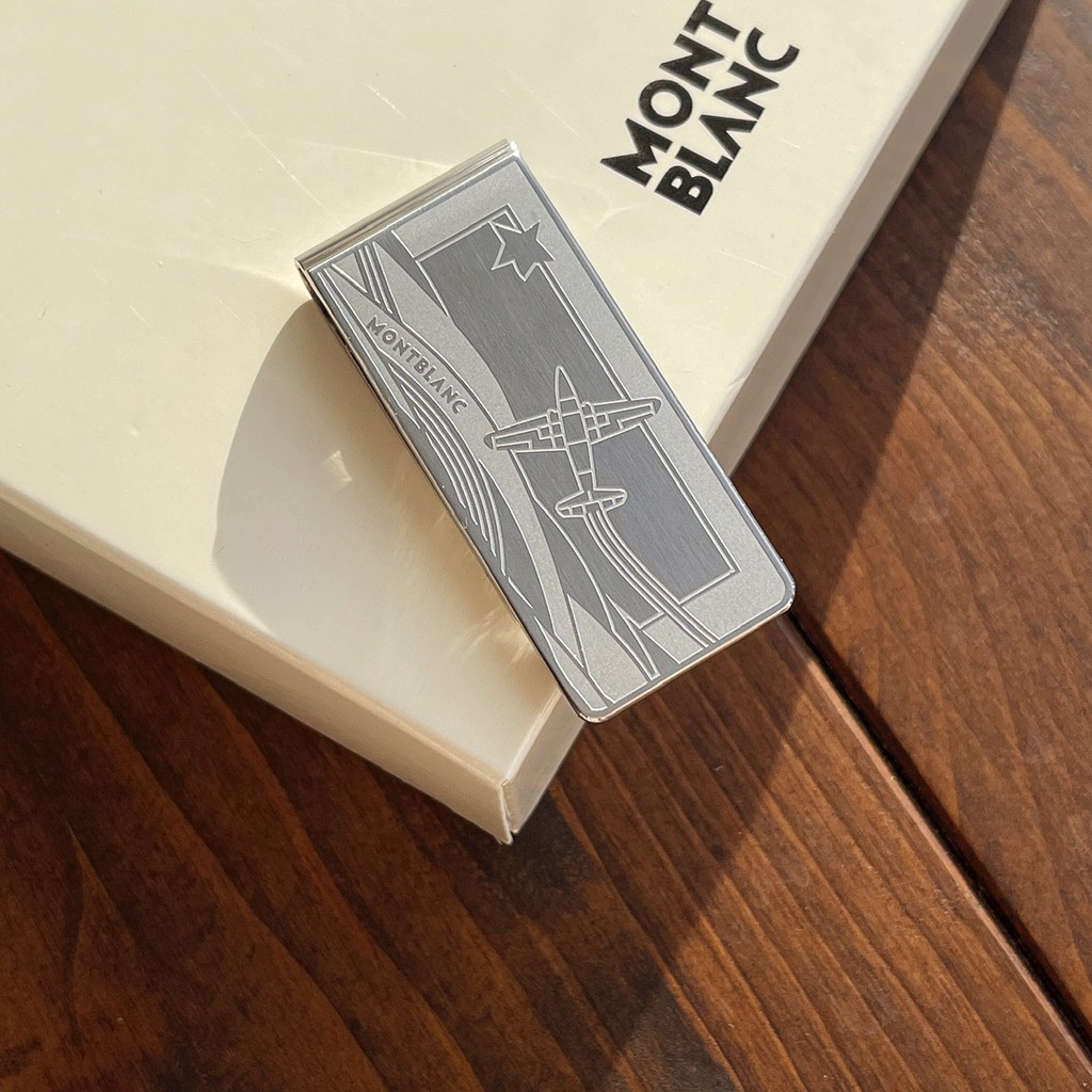 Mont Mont money clip แกะสลักเครื่องบินสแตนเลสเจ้าชายน้อยสําหรับผู้ชาย