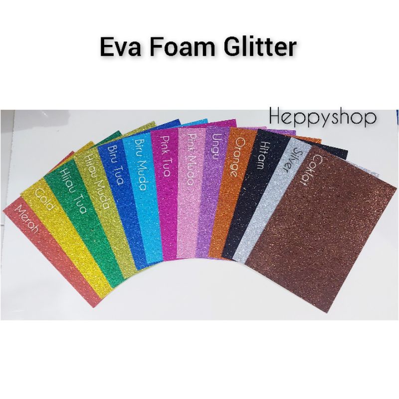 Eva Foam Glitter, Evan Sponge Glitter, Foam Heart, Foam Heart