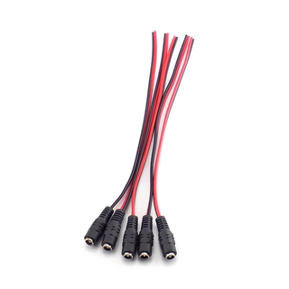 5.5X2.1 มม. แจ็คเชื่อมต่อ DC Power Extension Cable Female ปลั๊กอะแดปเตอร์สําหรับกล้องวงจรปิด LED DC สายไฟ