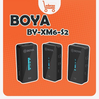 Boya BY-XM6-S2 ไมค์ไร้สายแบบ ส่ง 2 รับ 1