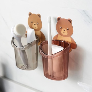 ที่วางแปรงสีฟันติดผนังห้องน้ําลายการ์ตูนหมี Holder