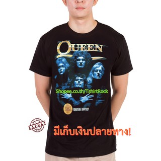 เสื้อยืดวินเทจเสื้อวง Queen เสื้อยืดลาย ควีน เสื้อผ้าแฟชั่น เสื้อวิ่ง เสื้อวินเทจ RCM757S-5XL