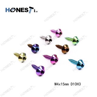 Honesti22 Titanium Alloy gr5 Tapping Screw  M4X15mm Motorcycle Spare Parts.