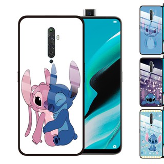 OPPO Reno4 Z 5G Reno2 F Z Reno 5 3 Pro Reno 10x Zoom 3 Youth Ace F11 Pro F9 กรณีโทรศัพท์กระจก ปกโทรศัพท์ Phone kaso ng Case Lilo Stitch Tempered Glass Cover Anti-Scratch