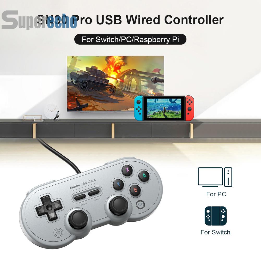 Ready Stock 8bitdo Sn30 Pro Usb Wired Gamepad Vibration Controller For Switch Pc Steam Shopee Thailand