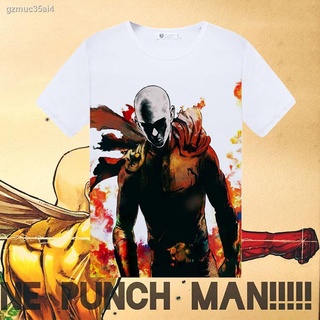 เสื้อยืดผ้าฝ้ายพรีเมี่ยม คุณภาพสูง✺✇﹍ใหม่ One Punch Man เสื้อยืดไซตามะ Jenos Hit ผู้ชายอะนิเมะฤดูร้อน Plus ขนาดเสื้อผ้าผ