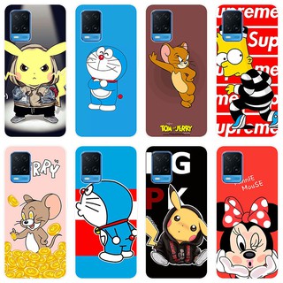 เคสสำหรับ OPPO A54 Case Silicone Back Cover Soft Casing OPPOA54 A54 2021 cartoon TPU เคส lovely