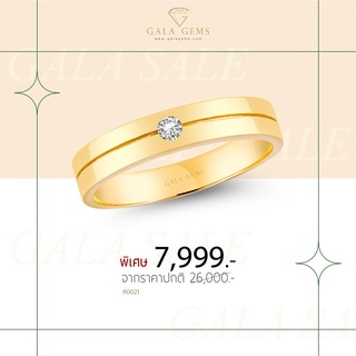 Gala Gems แหวนเพชรชาย ตัวเรือนทอง 10K Gold ประดับเพชรเบลเยี่ยมแท้ มีใบรับประกัน Classic Mens Diamond Ring รหัส R0021