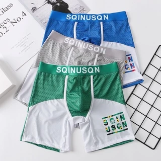 กางเกงในชาย SPORT SQINUSQN ของแท้ 100% บ๊อกเซอร์Boxerทรงยาว มีรูระบายอากาศได้ดี สีและแบบตามภาพ ยืดได้ใส่สบาย(ทรงยาว-02)