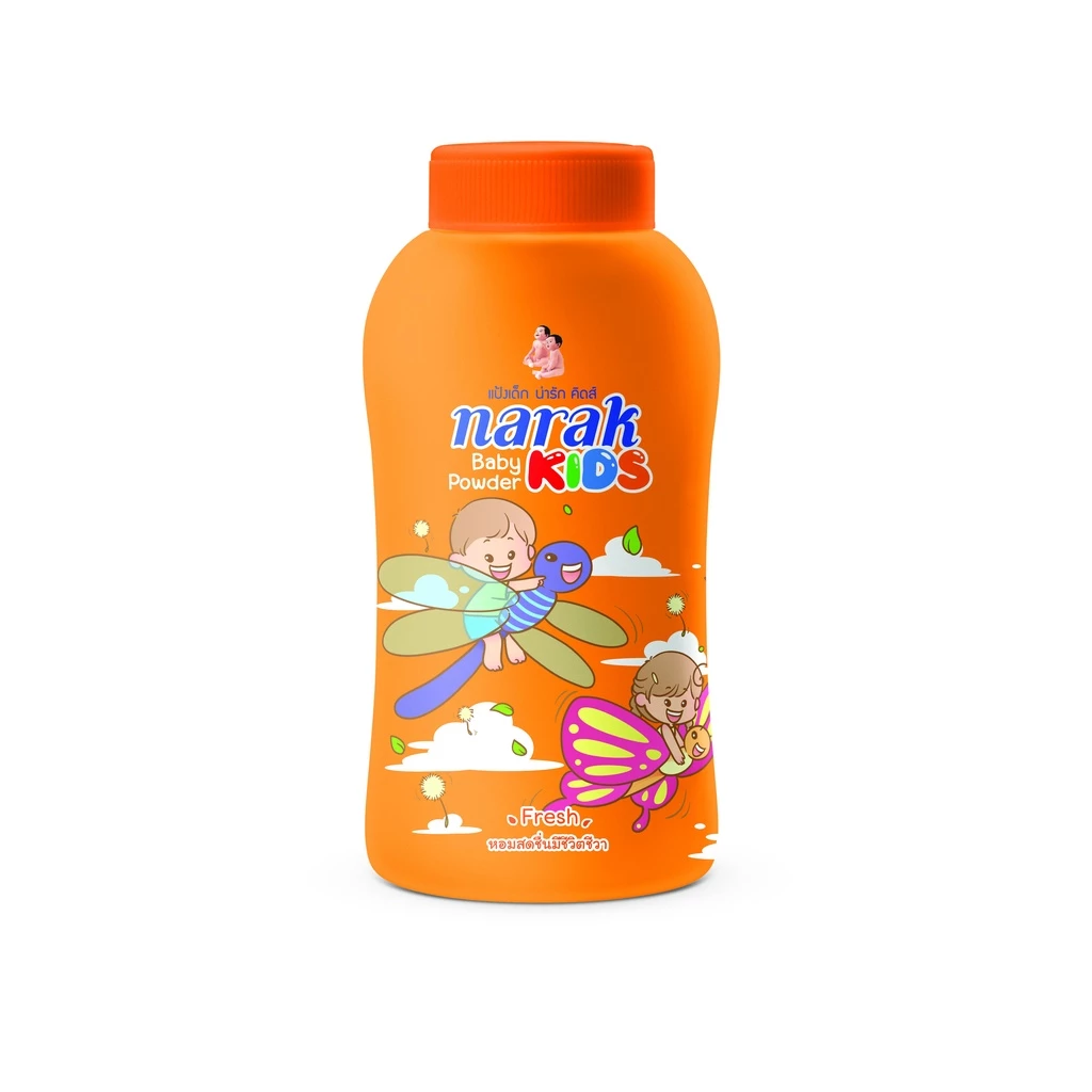 narak แป้งเด็กน่ารัก คิดส์ เฟรช สีส้ม 150 ก.