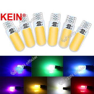 Kein หลอดไฟซิลิโคน T10 Led W5W Cob 194 168 Led สําหรับติดป้ายทะเบียนรถยนต์รถจักรยานยนต์ Dc12V