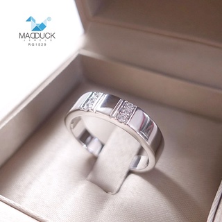 Madduckjewels แหวนเงินแท้ เพชร CZ ชุบโรเดียม RG1529