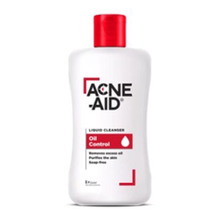 Acne Aid แอคเน่-เอด สีแดง ลิควิด คลีนเซอร์ 100 มล. สำหรับผิวมัน เป็นสิวง่าย