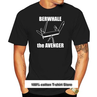 เสื้อผ้าผชใหม่ เสื้อยืด ผ้าฝ้าย 100% พิมพ์ลาย Berwhale The Avenger 2 สีดํา แฟชั่นฤดูร้อน สําหรับผู้ชายS-5XL