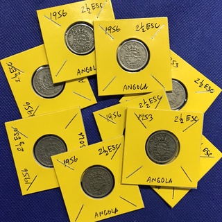 Special Lot No.60213 ปี1953-1956 ANGOLA 2-1/2 ESCUDOS เหรียญสะสม เหรียญต่างประเทศ เหรียญเก่า หายาก ราคาถูก