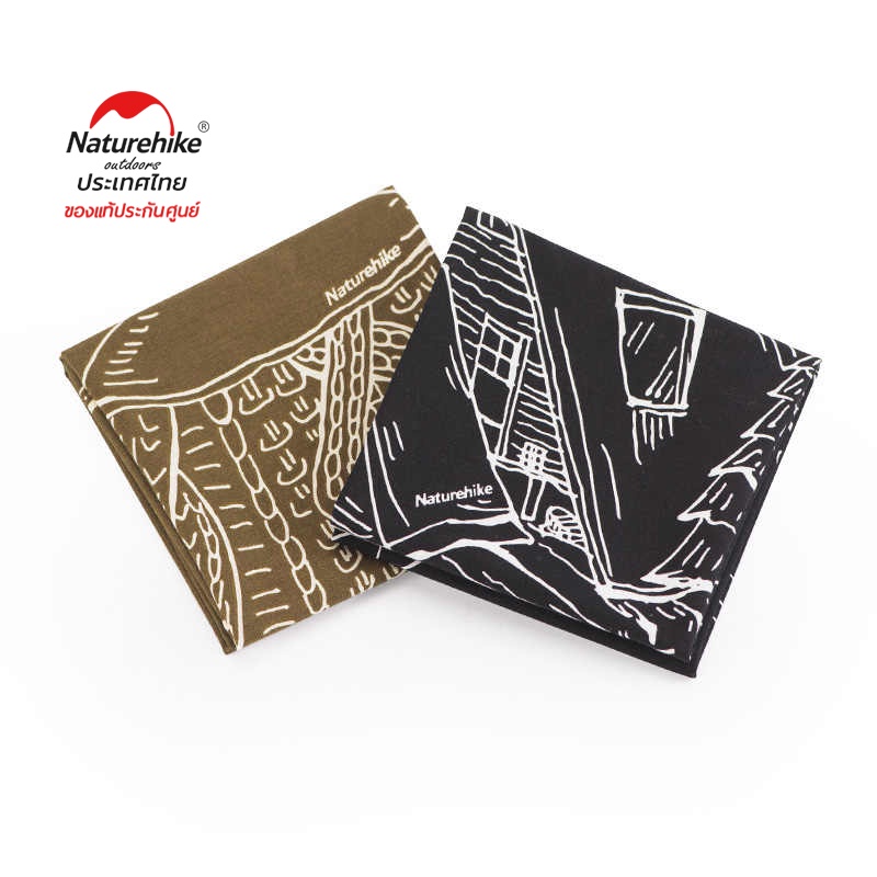 Naturehike Thailand ผ้าเช็คหน้า Atmosphere pattern small square scarf
