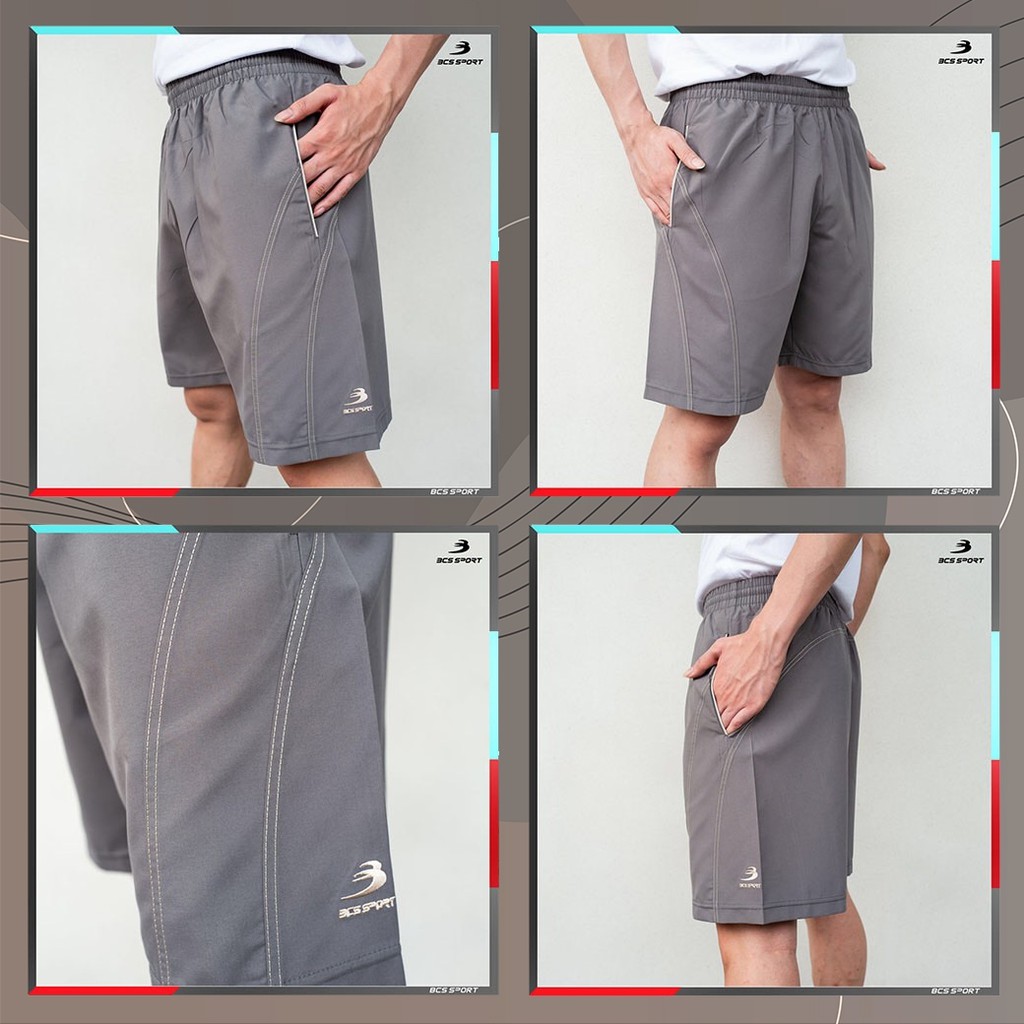 BCS SPORT กางเกงลำลอง ขาสั้น UNISEX เดินเส้นข้างลำตัว รหัส SF5214 เนื้อผ้า ไมโคร-ค๊อตต๊อน BCS SHORTS SF5214 ราคา ถูกที่สุด ดีลบีเคเค แกลเลอรีภาพที่ 3