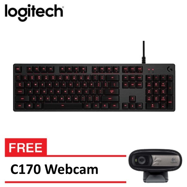 คีย์บอร์ดเกมเรืองแสงเชิงกล Logitech G413 Carbon + เว็บแคม C170