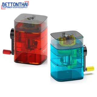 Deli 71162 Pencil sharpener Semi Auto เครื่องเหลาดินสอกึ่งอัตโนมัติแบบใส เหมาะสำหรับเด็ก กบ เครื่องเหลาดินสอ