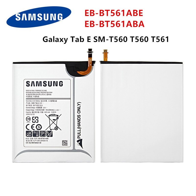 SAMSUNG แท็บเล็ต EB-BT561ABE EB-BT561ABA แบตเตอรี่5000MAh สำหรับ Samsung Galaxy Tab E T560 T561 SM-T560แท็บเล็ต