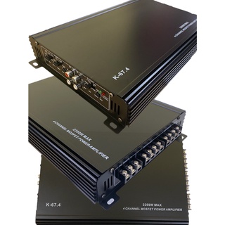 เพาเวอร์แอมป์ CLASS AB 4CH 2200W เพาเวอร์แอมป์รถยนต์ เพาเวอร์ติดรถยนต์ เครื่องเสียงติดรถยนต์ เพาเวอร์ Class AB 4ชาแนล แอ
