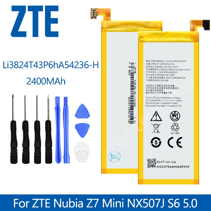 ที่ดีที่สุด Li3824T43P6hA54236-HสำหรับZTEใบมีดS6 5.0 "2 G717C G718C A880 B880 Nubia Z7 Mini NX507Jแบ