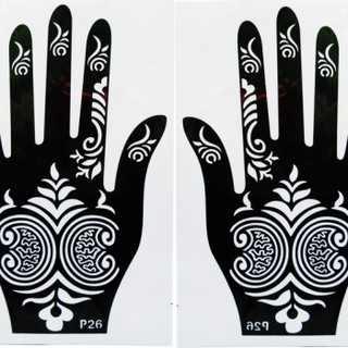 สติ๊กเกอร์รูปมือ สติ๊กเกอร์ Henna P2526