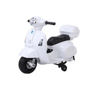 🛵 เวสป้าสำหรับคุณหนู 🛵 รถแบตเตอรี่ ทรงเวสป้า สำหรับน้อง 1-4 ขวบ มีล้อทรงตัว มีเพลงในตัว พร้อมกล่องเก็บของ พร้อมส่ง