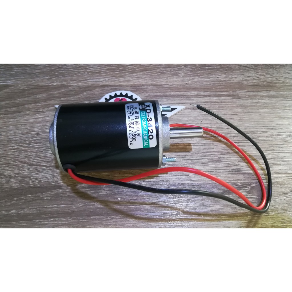 มอเตอร์ DC ความเร็วสูง XD-3420 มี 2 แบบ 12V และ 24V High Speed Electric Motor 30W แม่เหล็กถาวรจอ DC 