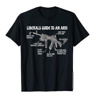 ถูกสุดๆเสื้อยืดผ้าฝ้าย พิมพ์ลาย Liberals Guide To An AR15 แนวตลก ราคา สําหรับผู้ชาย AR15 2A