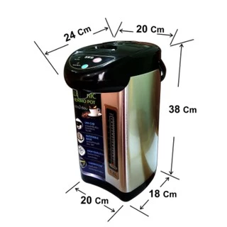 SKG กระติกน้ําร้อนไฟฟ้า กาน้ำร้อน 5.8 ลิตร 750W รุ่น SK-38S สแตนเลส มีปุ่มกดน้ำอัตโนมัติ รับประกัน1ปี