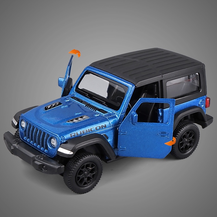 RMZ City Collection Series Jeep Wrangler Rubicon 2Dr (Blue) Die-Cast Model