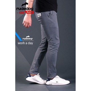 rudedog pants กางเกงขายาว รุ่น Work A Day แฟชั่น ผ้าชิโน่ Chino ฟอกนุ่ม ยืดหยุ่น ใส่สบาย ไซส์ 30 32 34 36