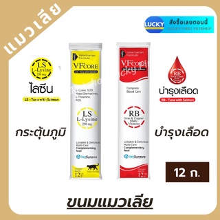 แมวเลีย VFcore อาหารเสริม L-Lysine เสริมภูมิคุ้มกัน และบำรุงเลือด แมวเลียเสริมภูมิ แมวเลียบำรุงเลือด 12 g.