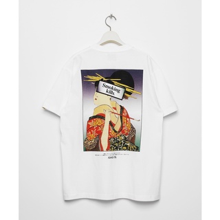 เสื้อยืดผ้าฝ้ายเสื้อยืดแขนสั้น พิมพ์ลาย Fr2 Ukiyoe Smoking kills สําหรับผู้ชาย และผู้หญิงL XL  XXL 3XL