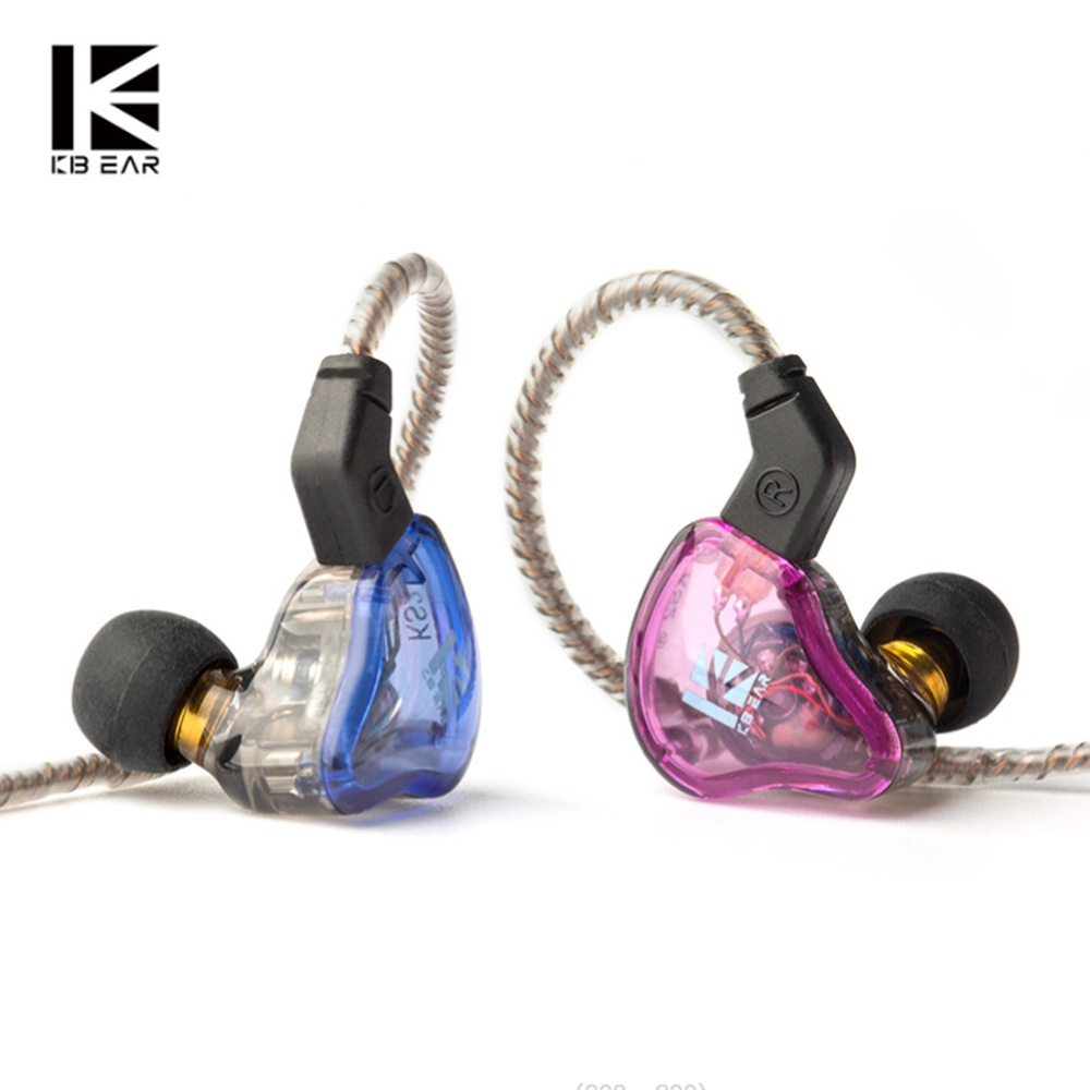 KBEAR KS2 Hybrid DD + BA In Ear Monitor HiFi หูฟังหูฟังแบบมีสายกีฬาหูฟังชุดหูฟัง KBEAR KS1 Lark Auro