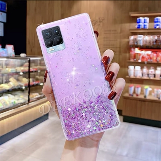 เคสโทรศัพท์ Realme 8 4G 5G Casing Bling Transparent Black Green Pink Purple Star Space TPU Soft Cover for Realme8 เคสซิลิโคน