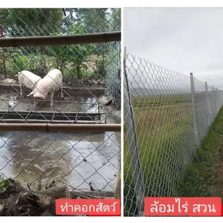 รั้วตาข่ายเหล็กถัก Chain link Fence ยาว10m ตา2นิ้ว ลวดตาข่ายเหล็ก รั้วบ้าน สวน ประตูรั้วบ้าน รั้วลวดตาข่ายสำหรับกรงสัตว์