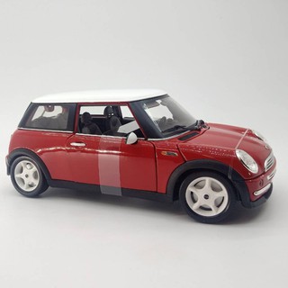 รถโมเดลตั้งโชว์ Mini COOPER 2001 bburago 18-120340 ประตูรถกระโปรงหน้าหลังเปิดได้ สเกล 1:18