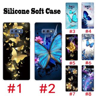 เคสโทรศัพท์มือถือ Samsung Note 8 9 Note8 Note9 ปลอก TPU อ่อน ผีเสื้อสีสันสดใส