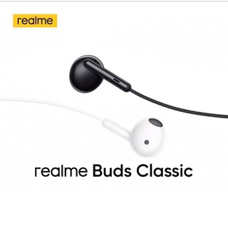 หูฟังRealme สีขาวเรียวมี Realme Buds Classic ของแท้ เสียงดี ช่องเสียบแบบ TYPE-C รับประกัน1ปี