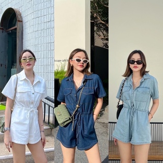 MALIMAYS - Kimber denim jumpsuit จั๊มสูทยีนส์ขาสั้น