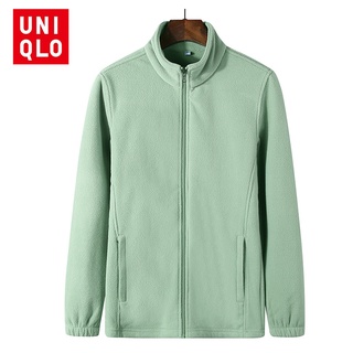 เสื้อแจ็คเก็ต UNIQLO เสื้อแจ็คเก็ตผ้าฟลีซโพลาร์ เสื้อแจ็คเก็ตผ้าฟลีซที่ให้ความอบอุ่น เสื้อแจ็คเก็ตผ้าฟลีซแบบหนาทนทานต่อการสึกหรอ