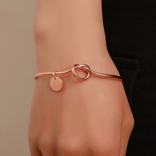 knot detail bangle กำไลสีโรสโกล ใส่แล้วดูแพง