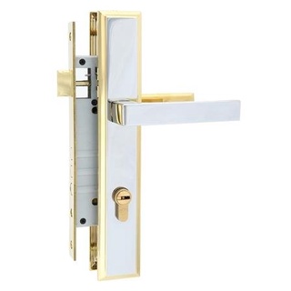 FREE HOME มือจับก้านโยกห้องทั่วไป MORTISE MTL 2001 สีทองเงา มือบิดประตู กลอนประตู มือจับกลอนประตู