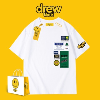 [S-5XL]เสื้อยืดแขนสั้น พิมพ์ลายหน้ายิ้ม สไตล์สตรีท สําหรับผู้ชาย