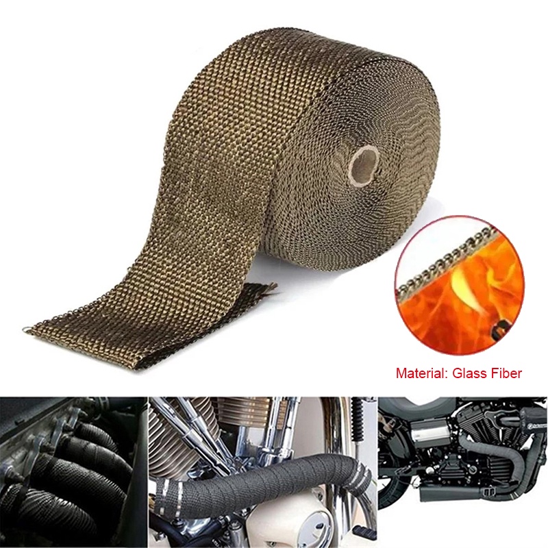 ผ้าพันท่อไอเสีย ยาว 5 เมตร ผ้าพันท่อกันความร้อน ฉนวนกันความร้อนหุ้มท่อไอเสีย ที่พันท่อ ท่อเชื้อเพลิง ท่อเครื่องยนต์ - รูปที่ 5