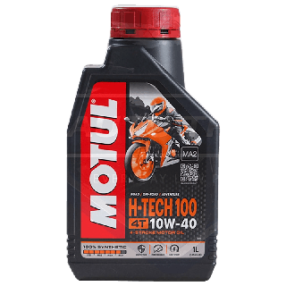 [ใส่โค้ดMAR300LSลด15%]MOTUL H-TECH 100 4T 10W40 ผลิต 2019 ขนาด 1 ลิตร น้ำมันเครื่องสังเคราะห์ 100% โมตุล หมดอายุปี 2029